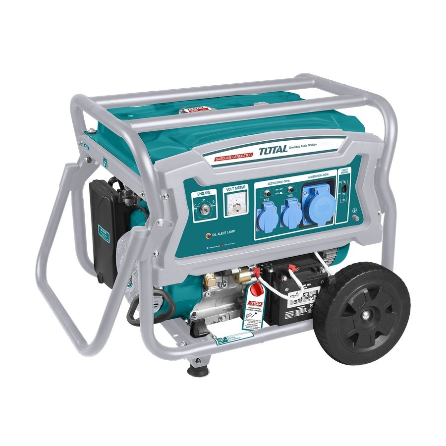 Бензиновий електрогенератор Total TP165006, 1 фаза (220-240В) 5,0 кВт